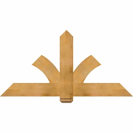 Ekena Millwork Redmond Rough Sawn Timber Gable Bracket, Western Red Cedar, 60"W x 30"H x 2"D x 6"F, 12/12 Pitch GBW060X30X0206RED00RWR